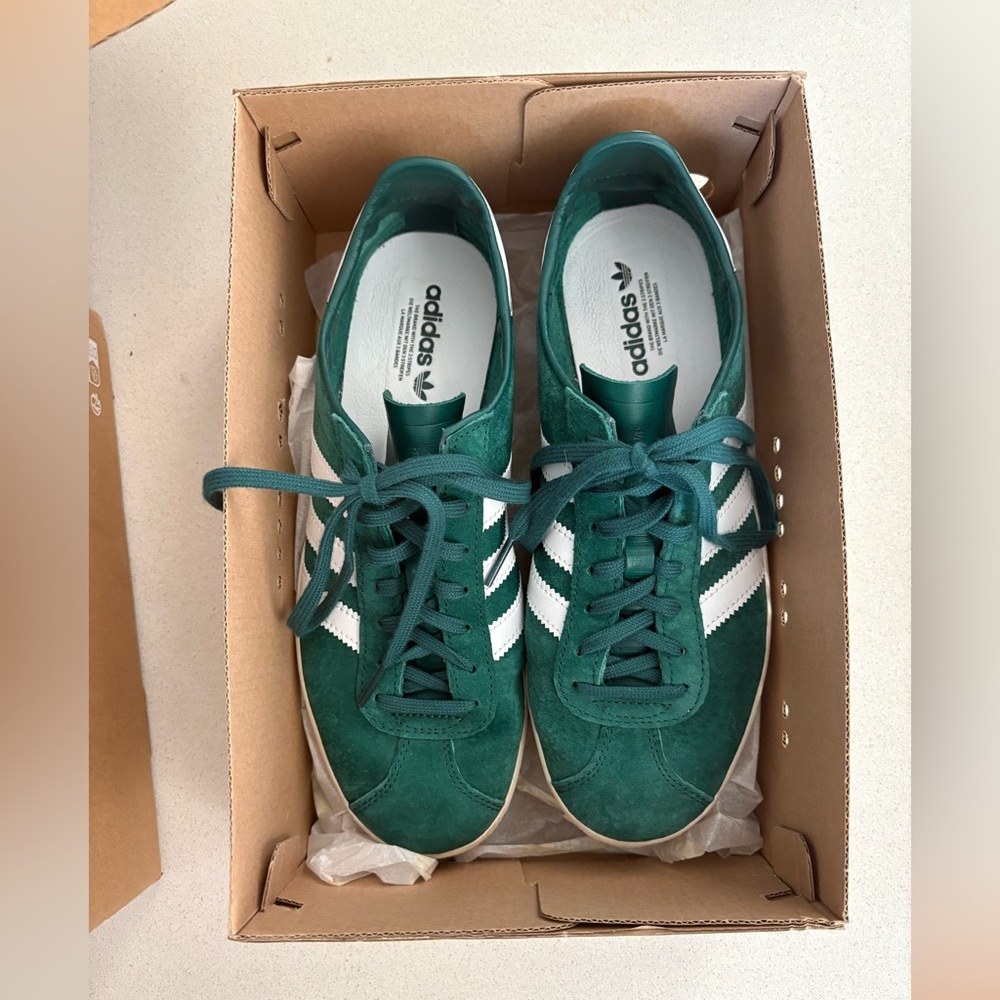 Adidas Forest Green Suede Sneakers